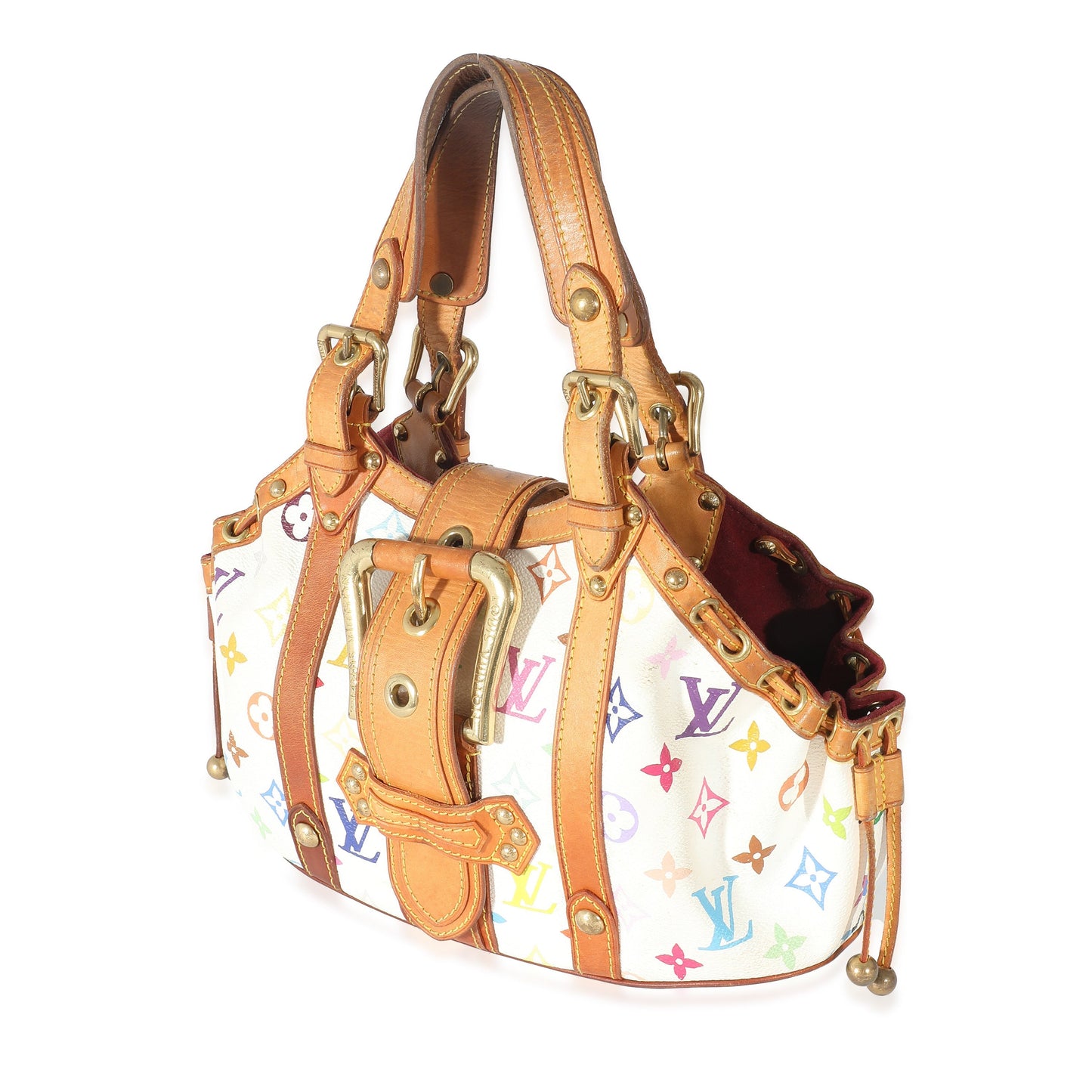 Louis Vuitton White Multicolore Monogram Canvas Theda PM