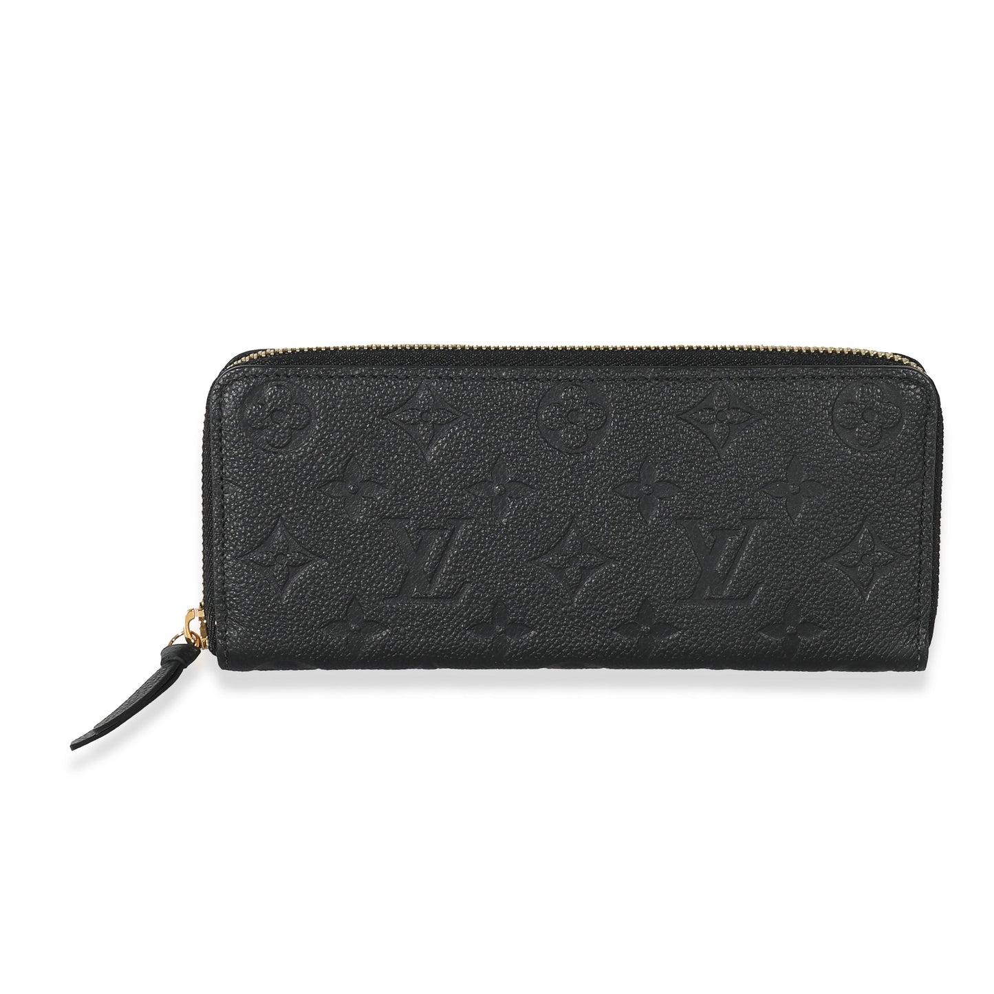 Louis Vuitton  BlackÂ MonogramÂ Empreinte Clemence Wallet