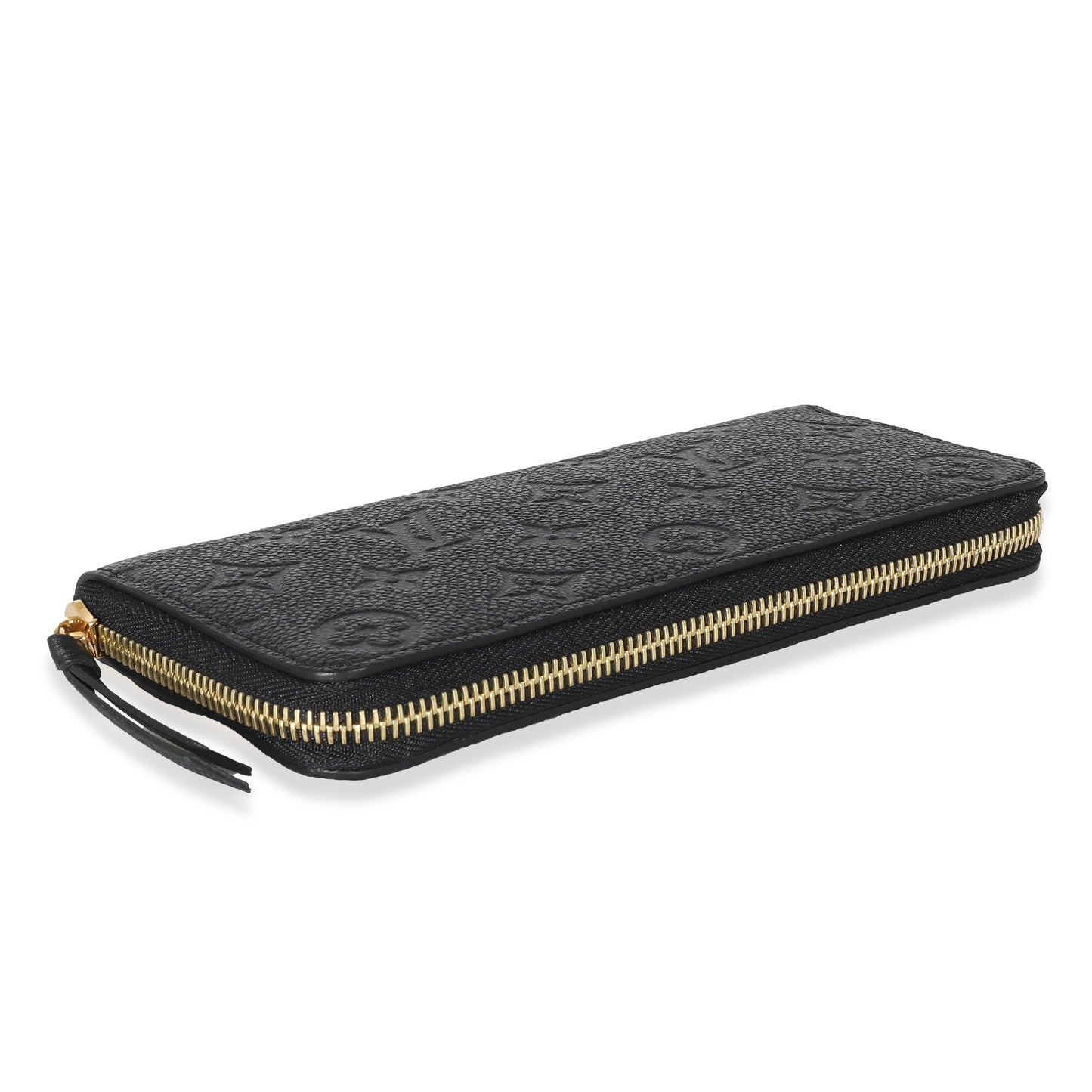 Louis Vuitton  BlackÂ MonogramÂ Empreinte Clemence Wallet