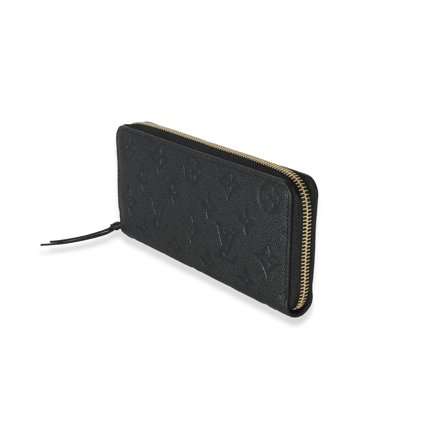 Louis Vuitton  BlackÂ MonogramÂ Empreinte Clemence Wallet