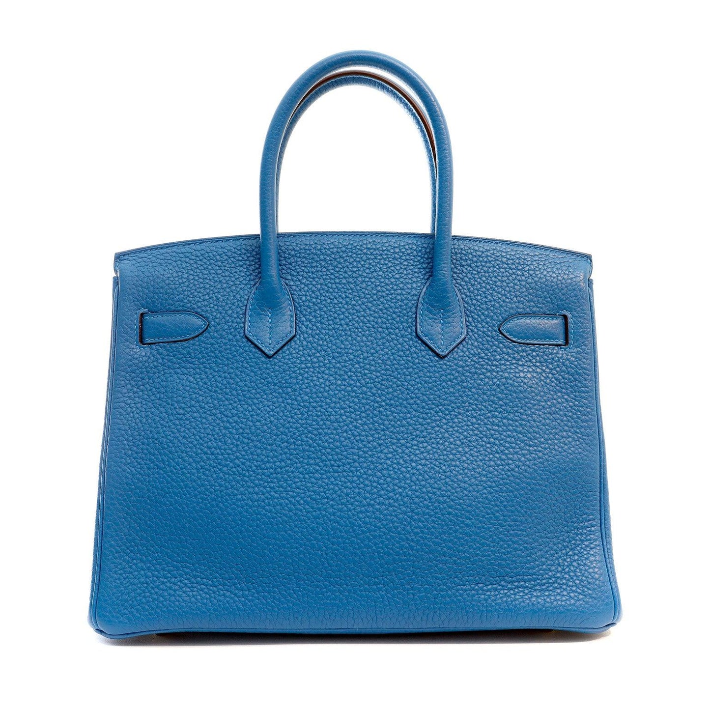 Hermes 30cm Blue Hydra Togo w/ Gold Hardware