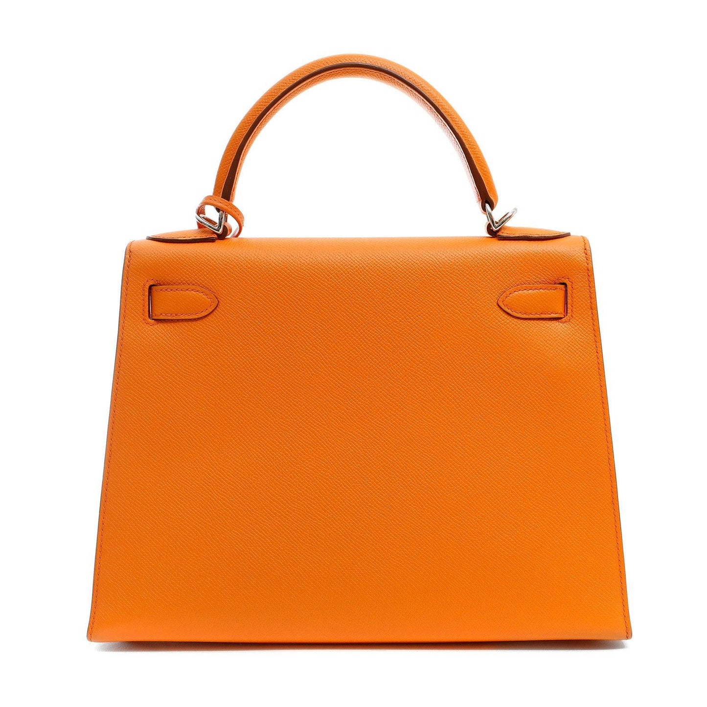 Hermes 28cm Orange Mango Epsom Sellier Kelly w/ Palladium Hardware