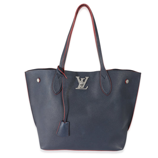Louis Vuitton Marine Rouge Taurillon Lockme Cabas Tote