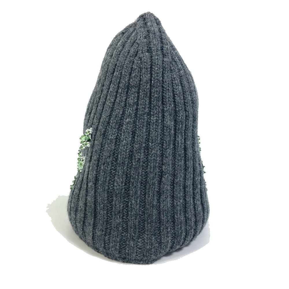 PRADA Knit hat wool gray apparel Sequin Women XS