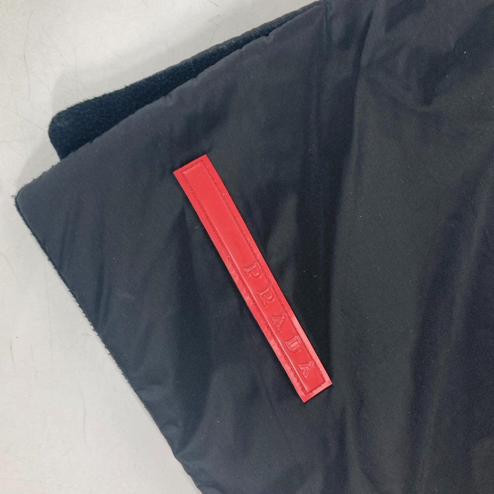 PRADA Scarf Nylon black Sports logo unisex(Unisex)