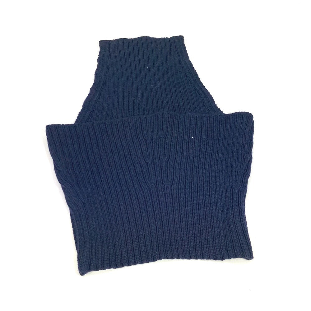 PRADA Scarf wool Navy neck warmer unisex(Unisex)