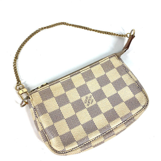 LOUIS VUITTON Handbag Damier Azur Canvas white Damier Azur Mini Pochette Accessoires Women