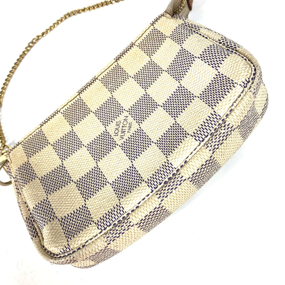 LOUIS VUITTON Handbag Damier Azur Canvas white Damier Azur Mini Pochette Accessoires Women