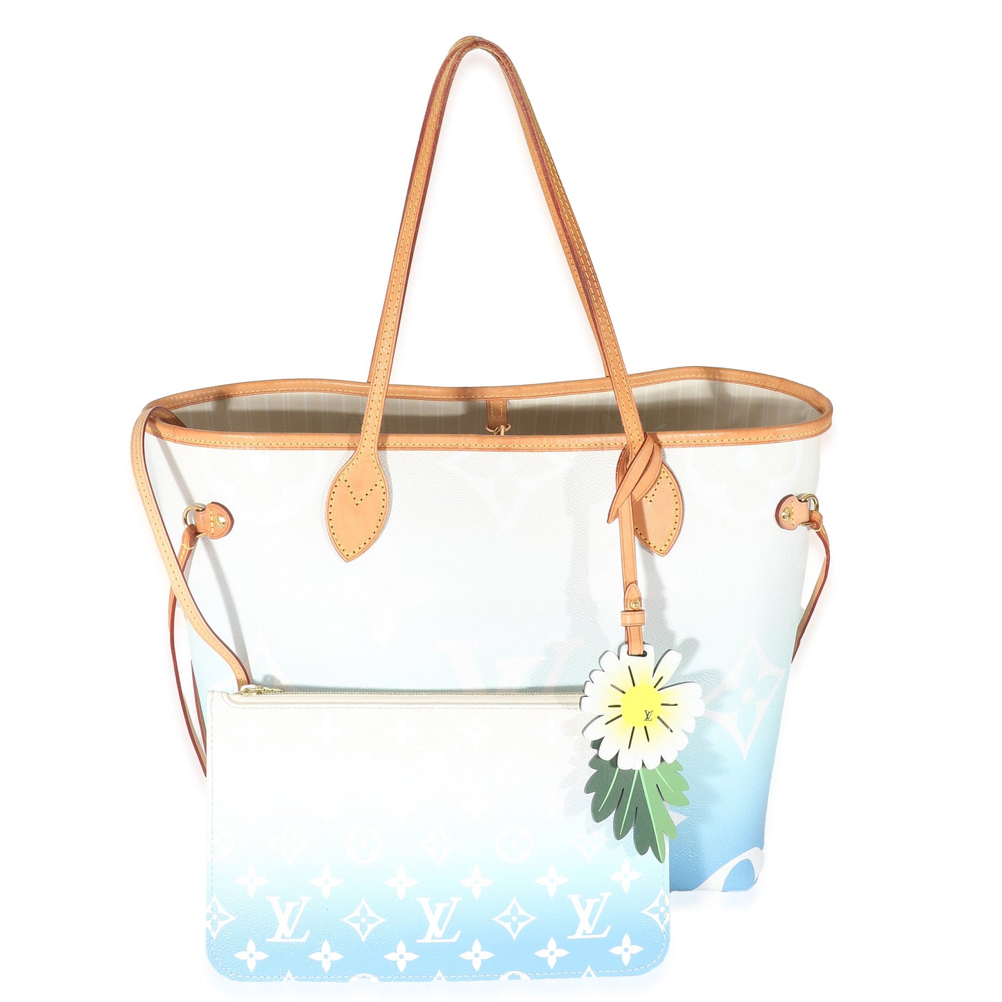 Louis Vuitton Blue White Giant Monogram Canvas By The Pool Neverfull MM