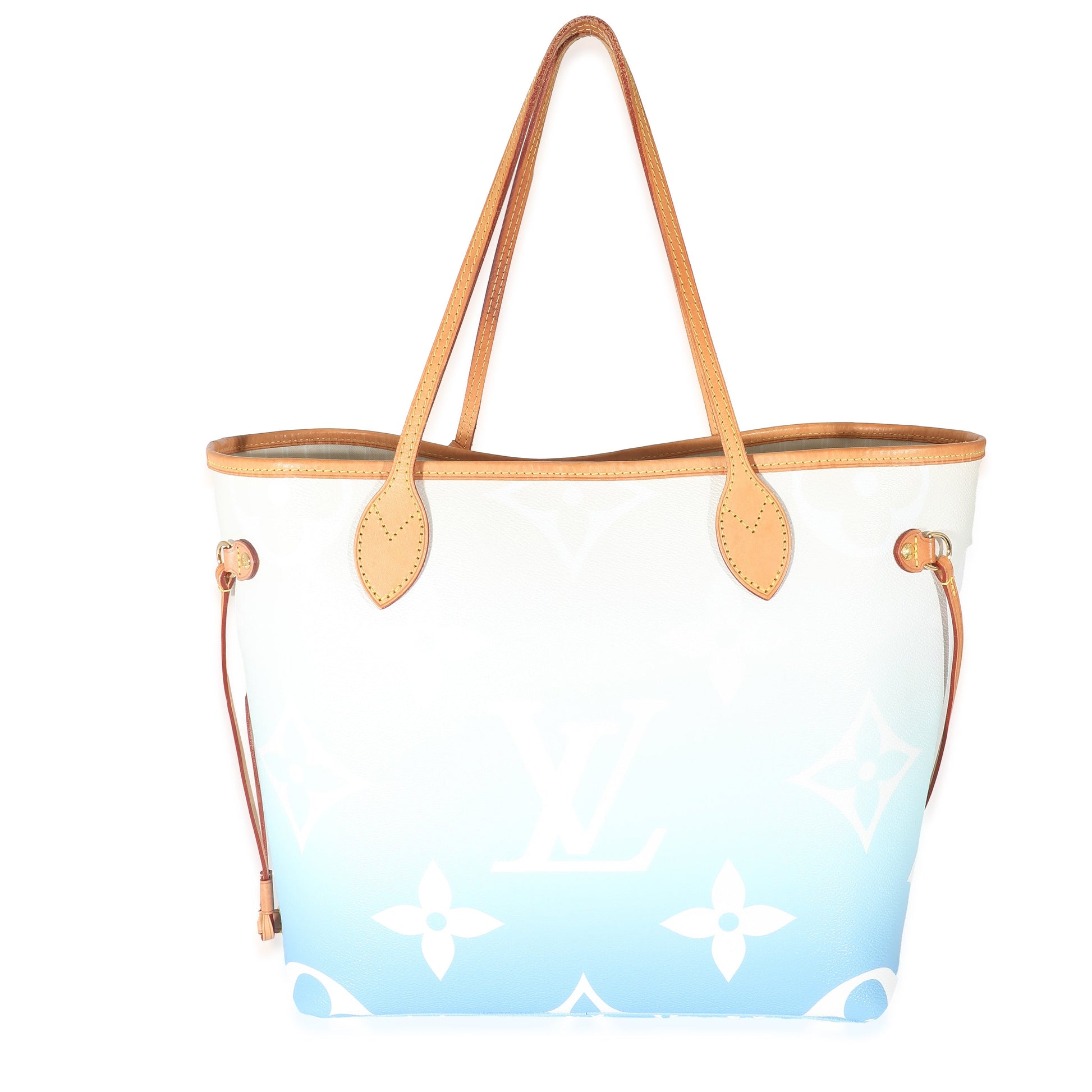 Louis Vuitton Blue White Giant Monogram Canvas By The Pool Neverfull MM