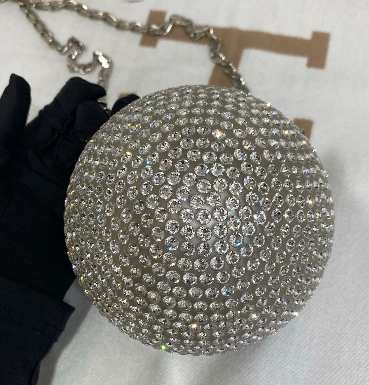 Chanel Runway Round Crystal Ball evening bag
