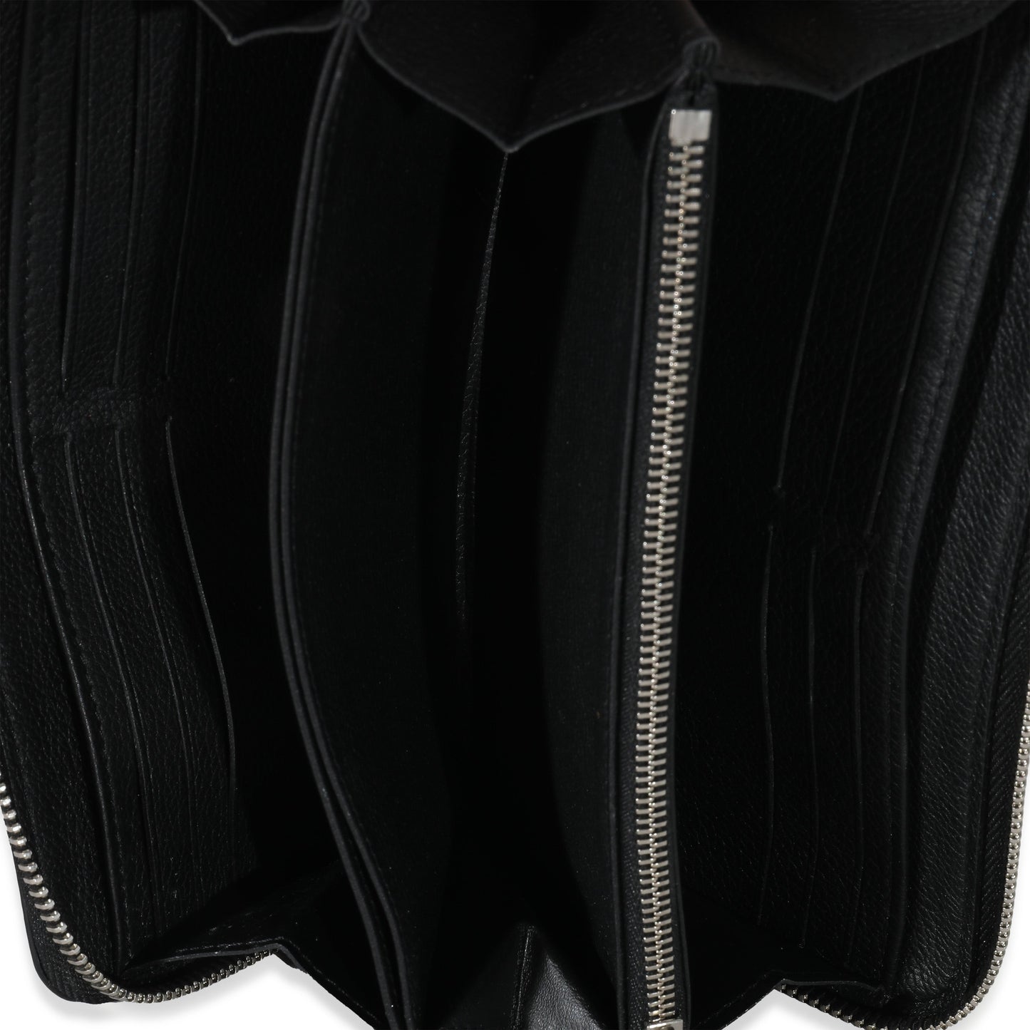 Louis Vuitton  Black Supple Calf Leather Lockme Zippy Wallet