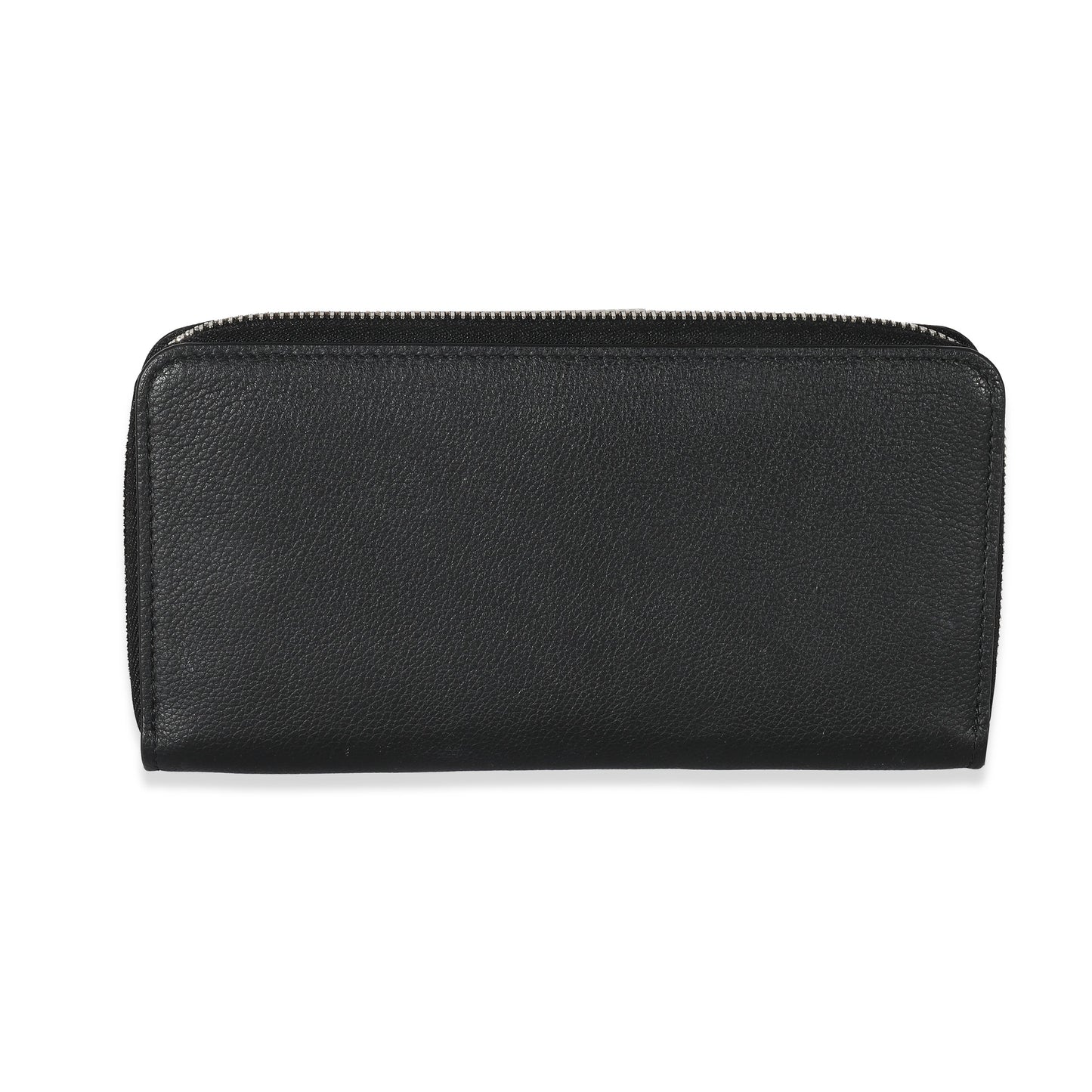 Louis Vuitton  Black Supple Calf Leather Lockme Zippy Wallet