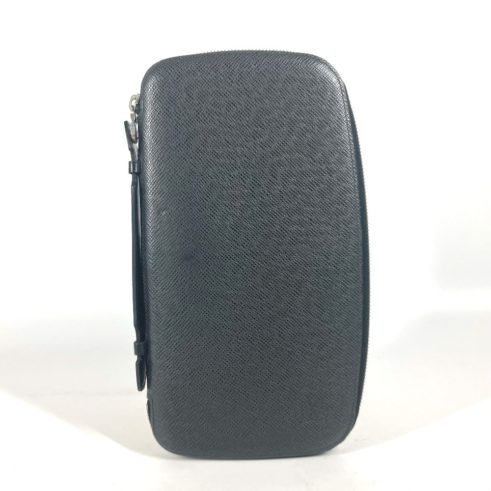 LOUIS VUITTON Long Wallet Purse M30652 Taiga Leather black Taiga Organizer Atoll mens