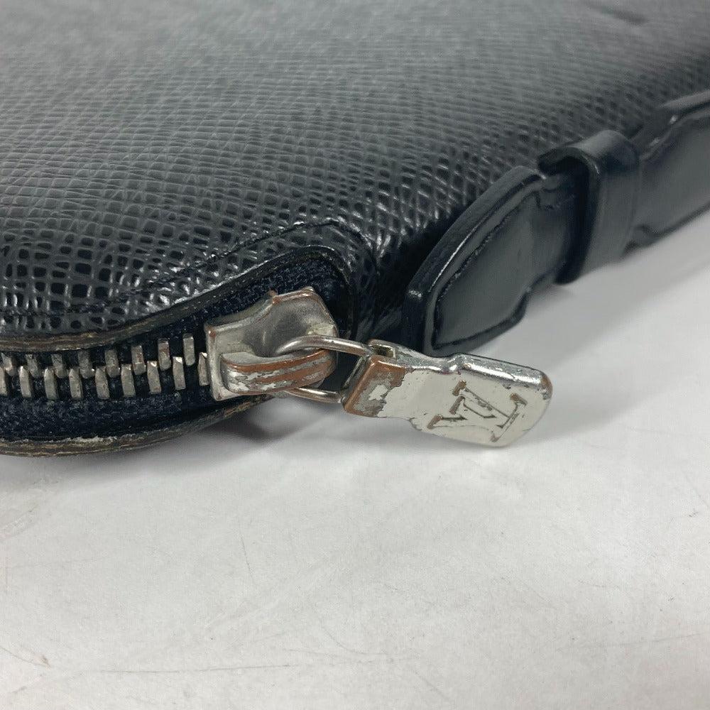 LOUIS VUITTON Long Wallet Purse M30652 Taiga Leather black Taiga Organizer Atoll mens