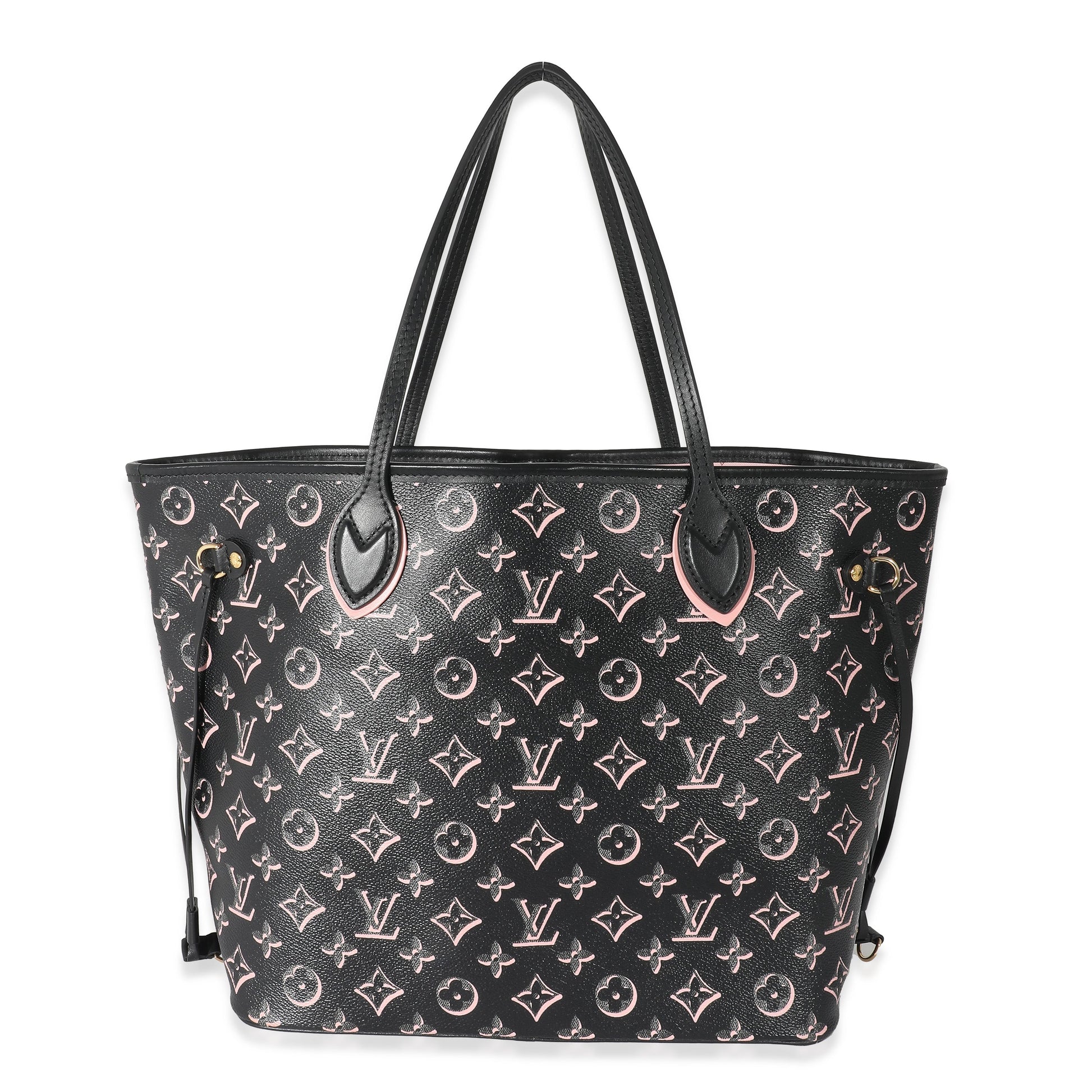 Louis Vuitton Black Pink Monogram Canvas Fall For You Neverfull MM
