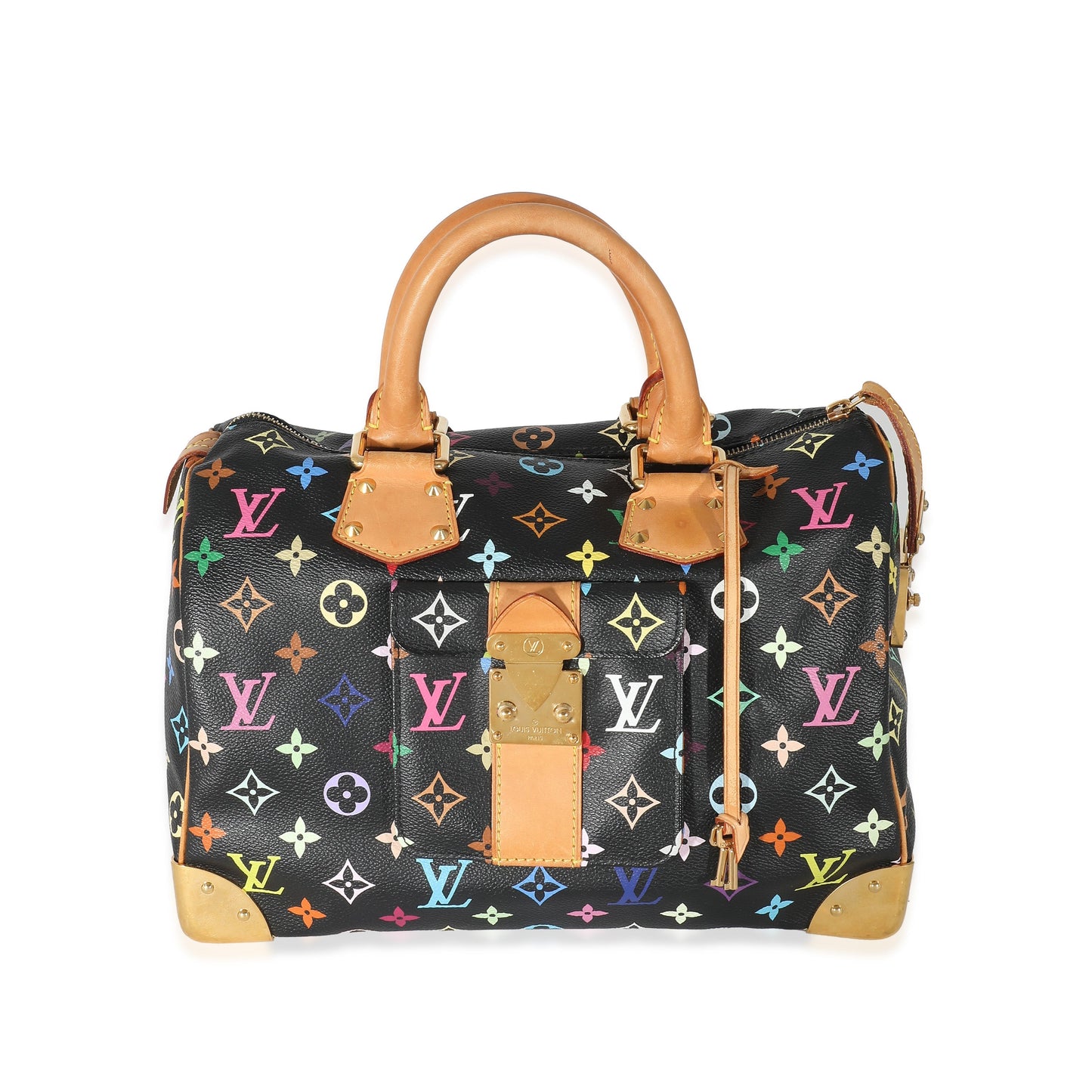 Louis Vuitton  x Takashi Murakami Black Monogram Multicolore Canvas Speedy 30