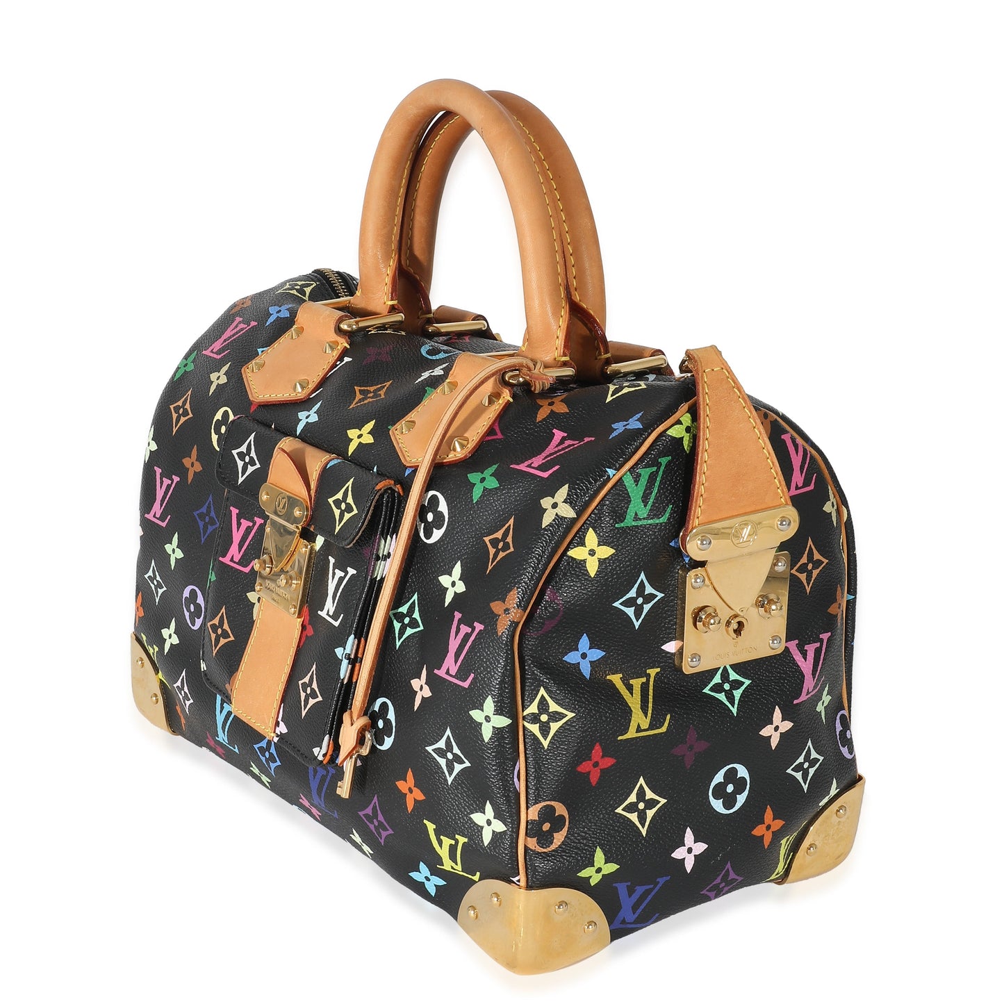 Louis Vuitton  x Takashi Murakami Black Monogram Multicolore Canvas Speedy 30