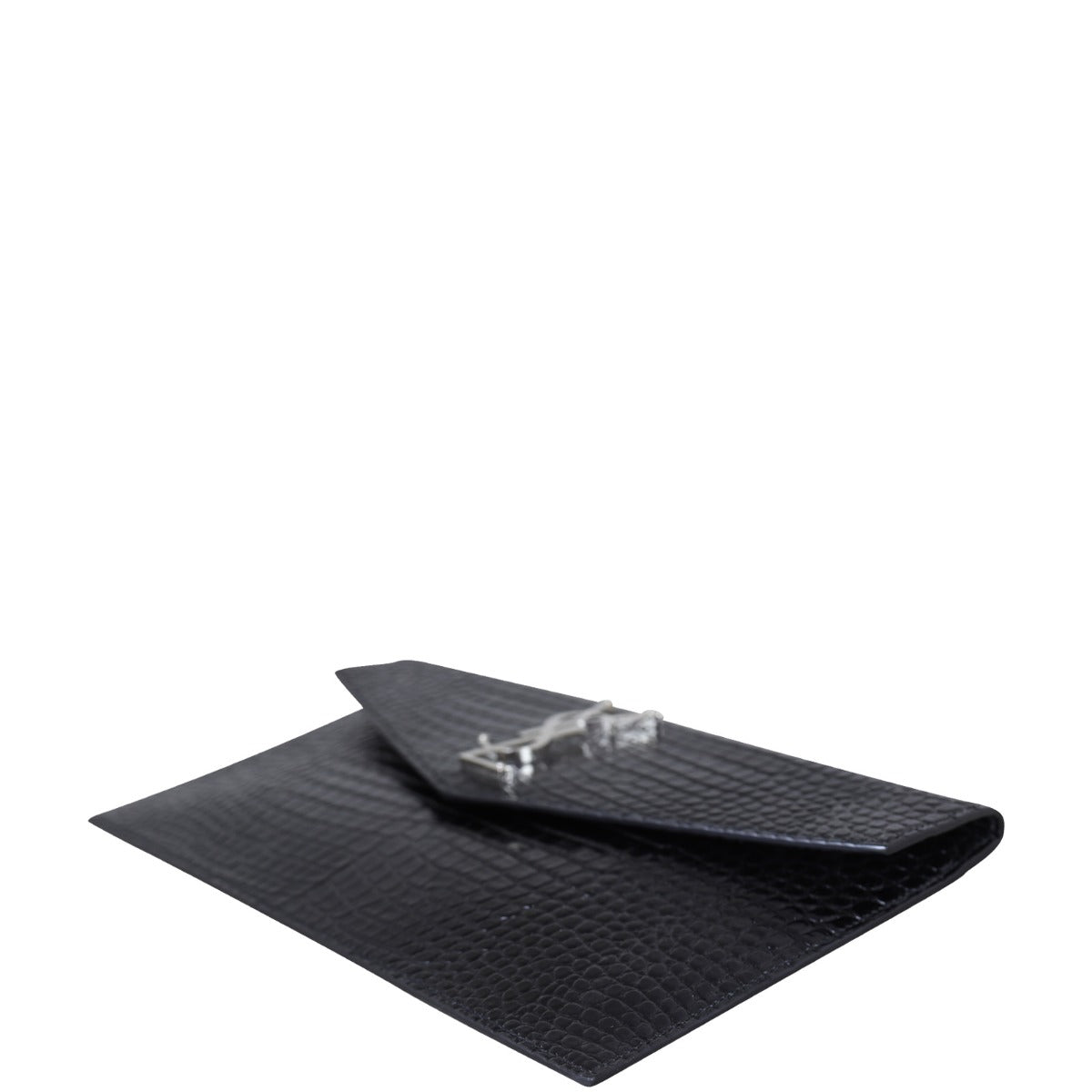 Saint Laurent Uptown Pouch Croc-Embossed
