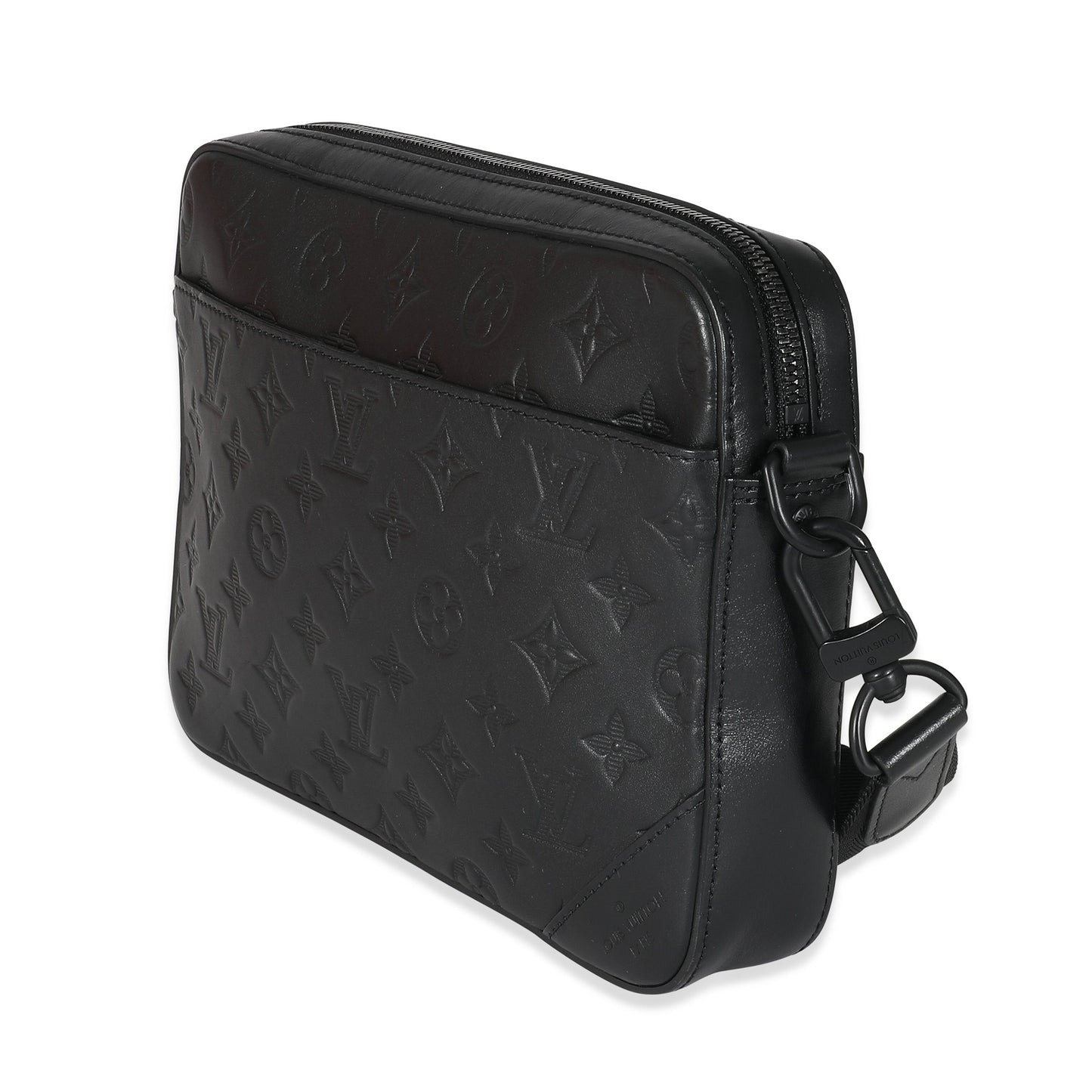 Louis Vuitton Black Monogram Shadow Leather Duo Messenger Bag