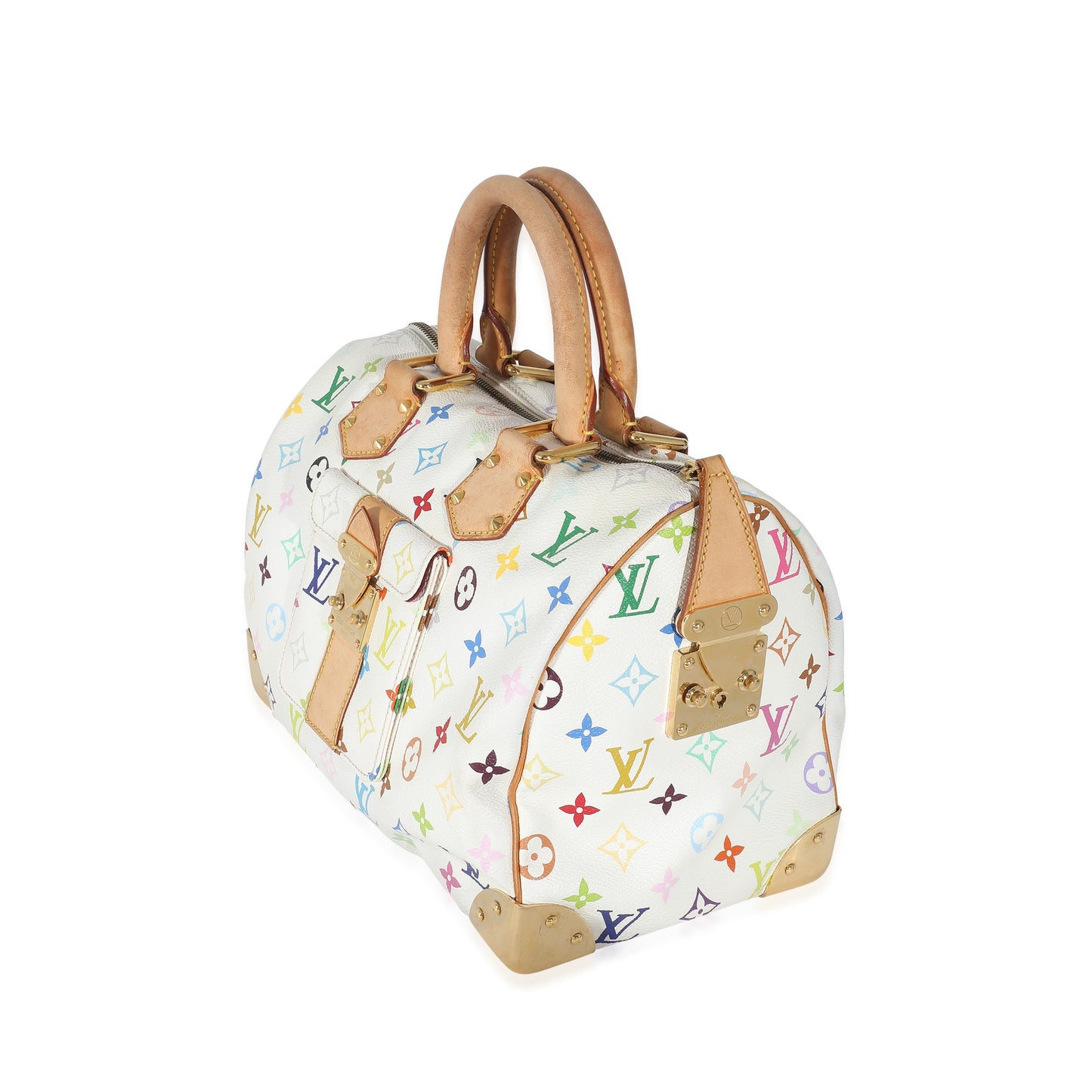 Louis Vuitton  x Takashi Murakami White Monogram Multicolore Canvas Speedy 30