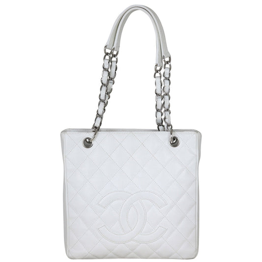 Chanel Petite Shopping Tote | White