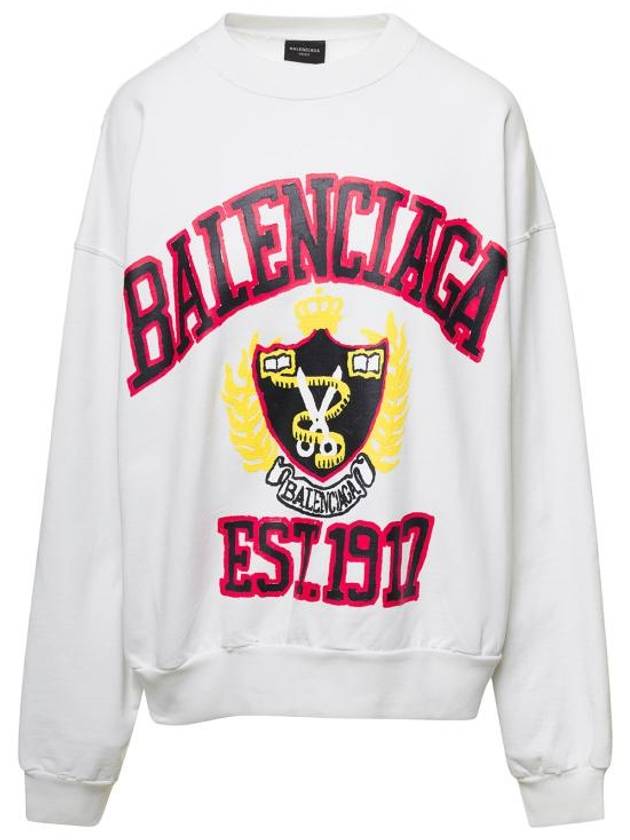 Luxury Balenciaga Trending 2026 Graphic Printing Sweatshirt White