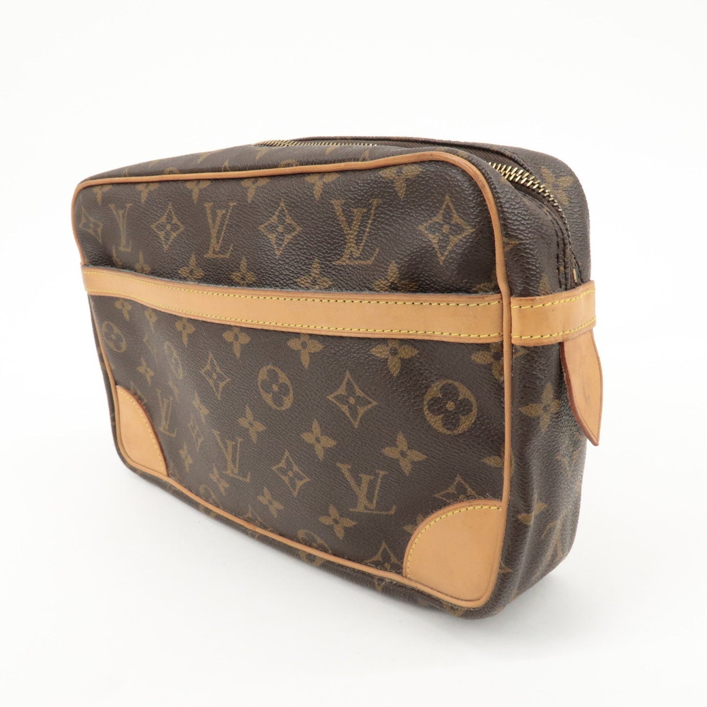 Louis Vuitton Monogram Compiegne 28 Pouch Clutch Bag Brown M51845