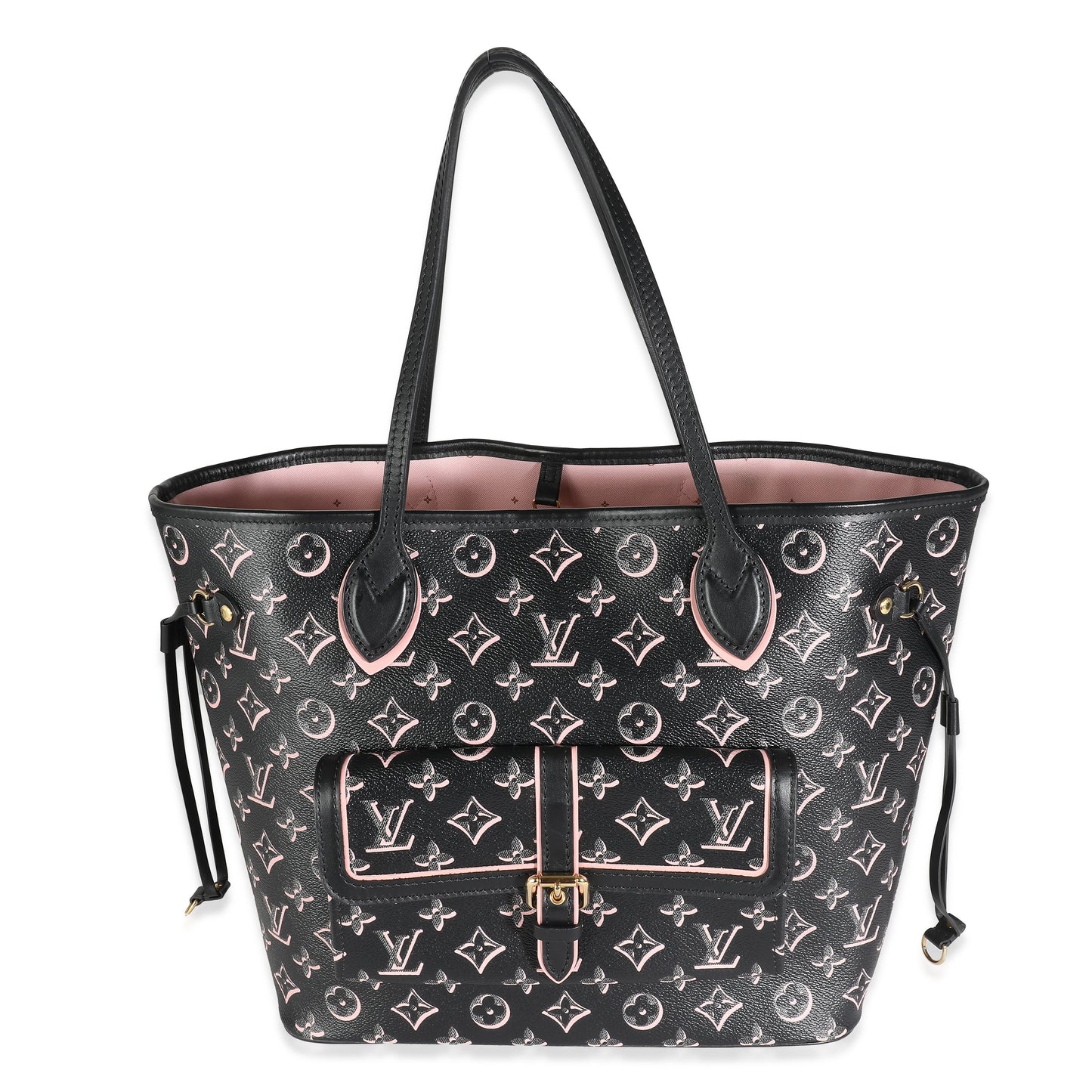 Louis Vuitton Black Pink Monogram Canvas Fall For You Neverfull MM