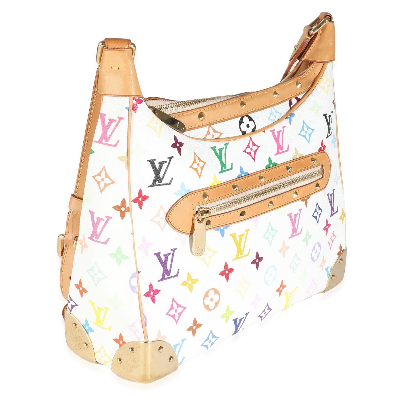 Louis Vuitton White Monogram Multicolor Canvas Boulogne