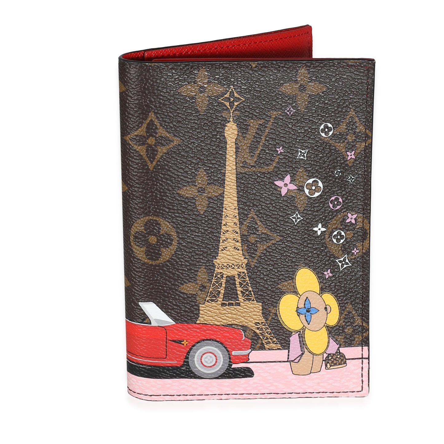Louis Vuitton Rouge Monogram Canvas Christmas Animation Passport Cover