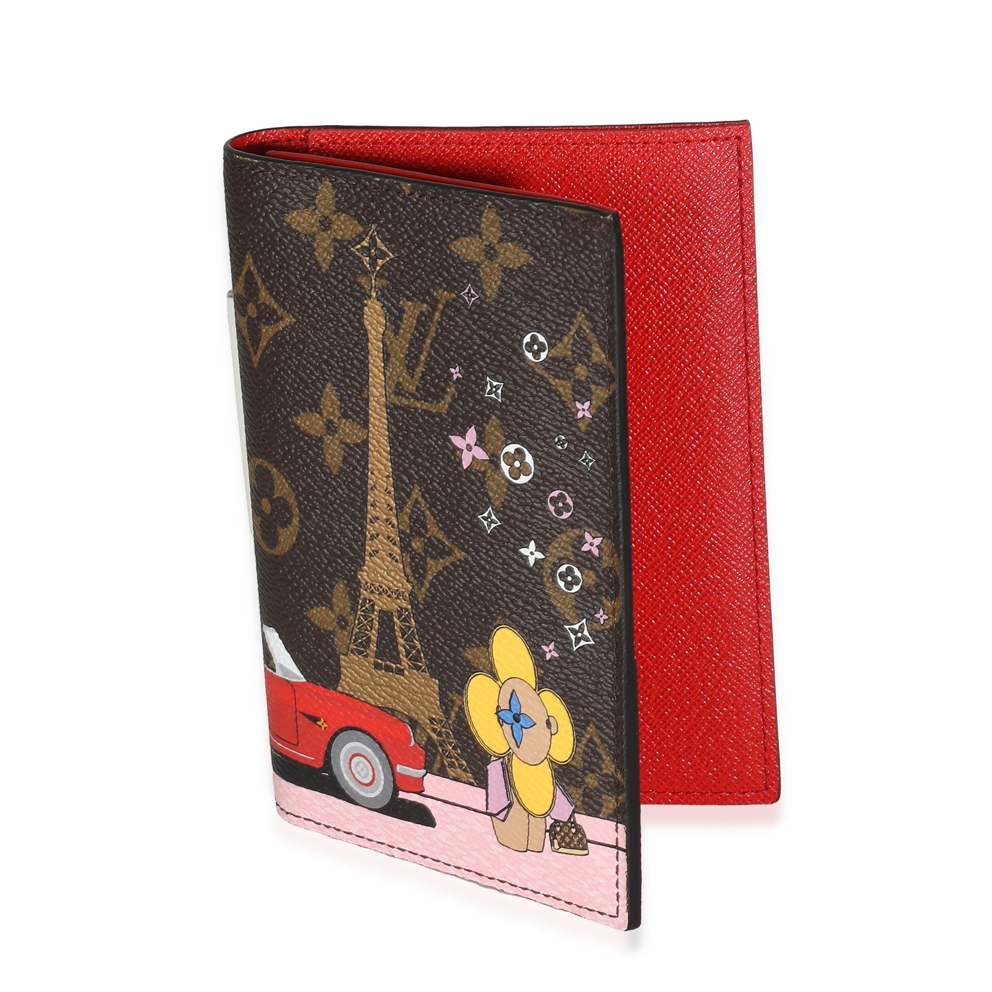 Louis Vuitton Rouge Monogram Canvas Christmas Animation Passport Cover