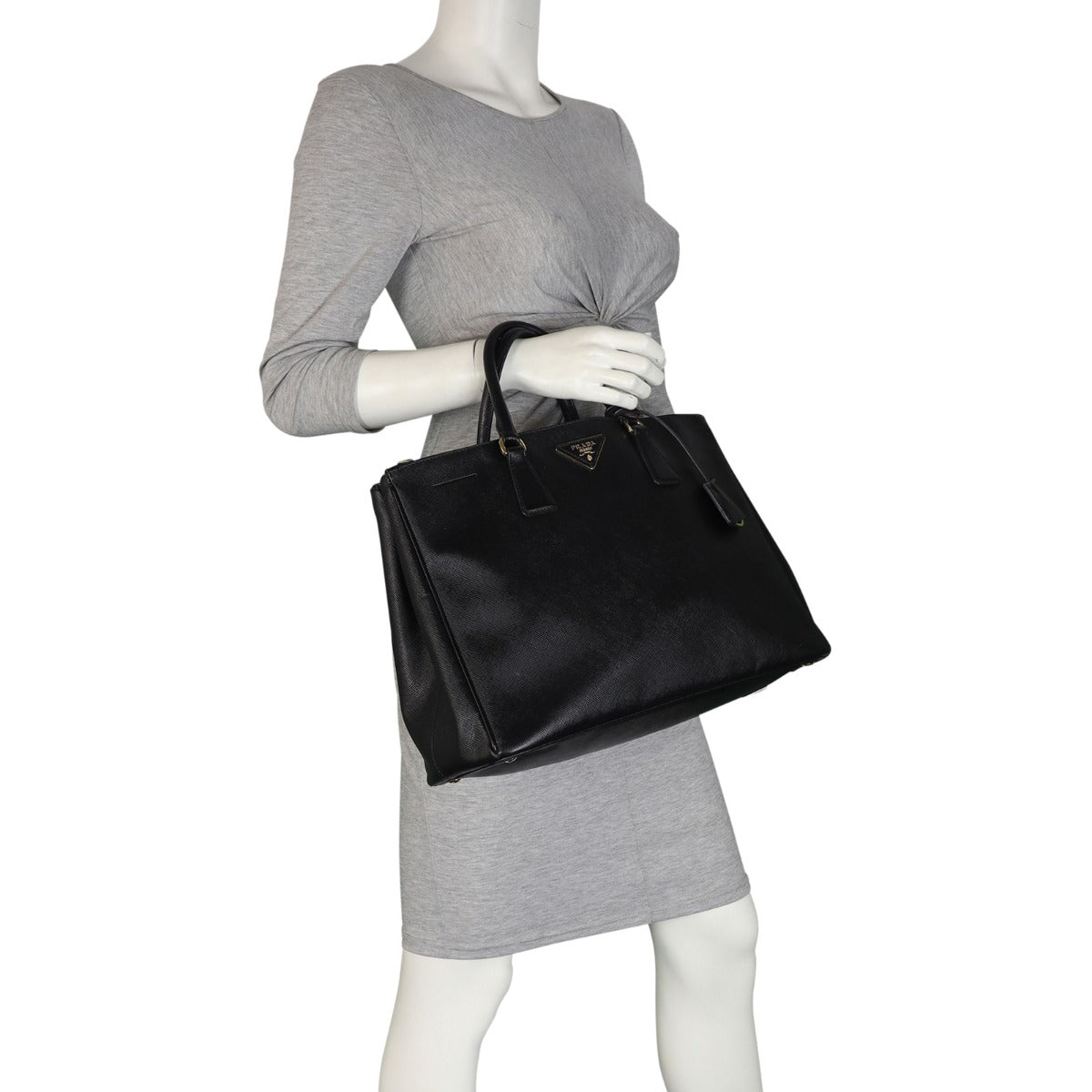 Prada Saffiano Lux Galleria Double Zip Tote Medium
