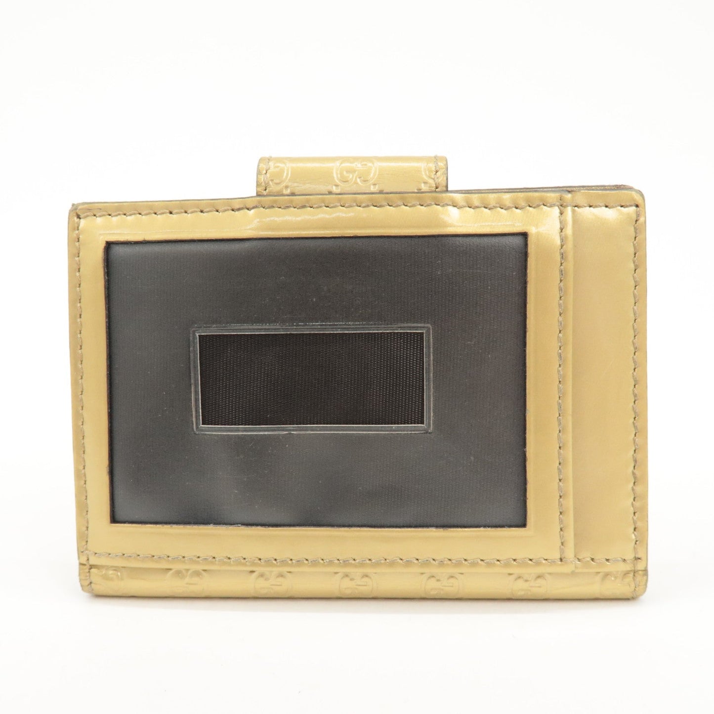 GUCCI Micro Guccissima Leather Card Case Gold 224261