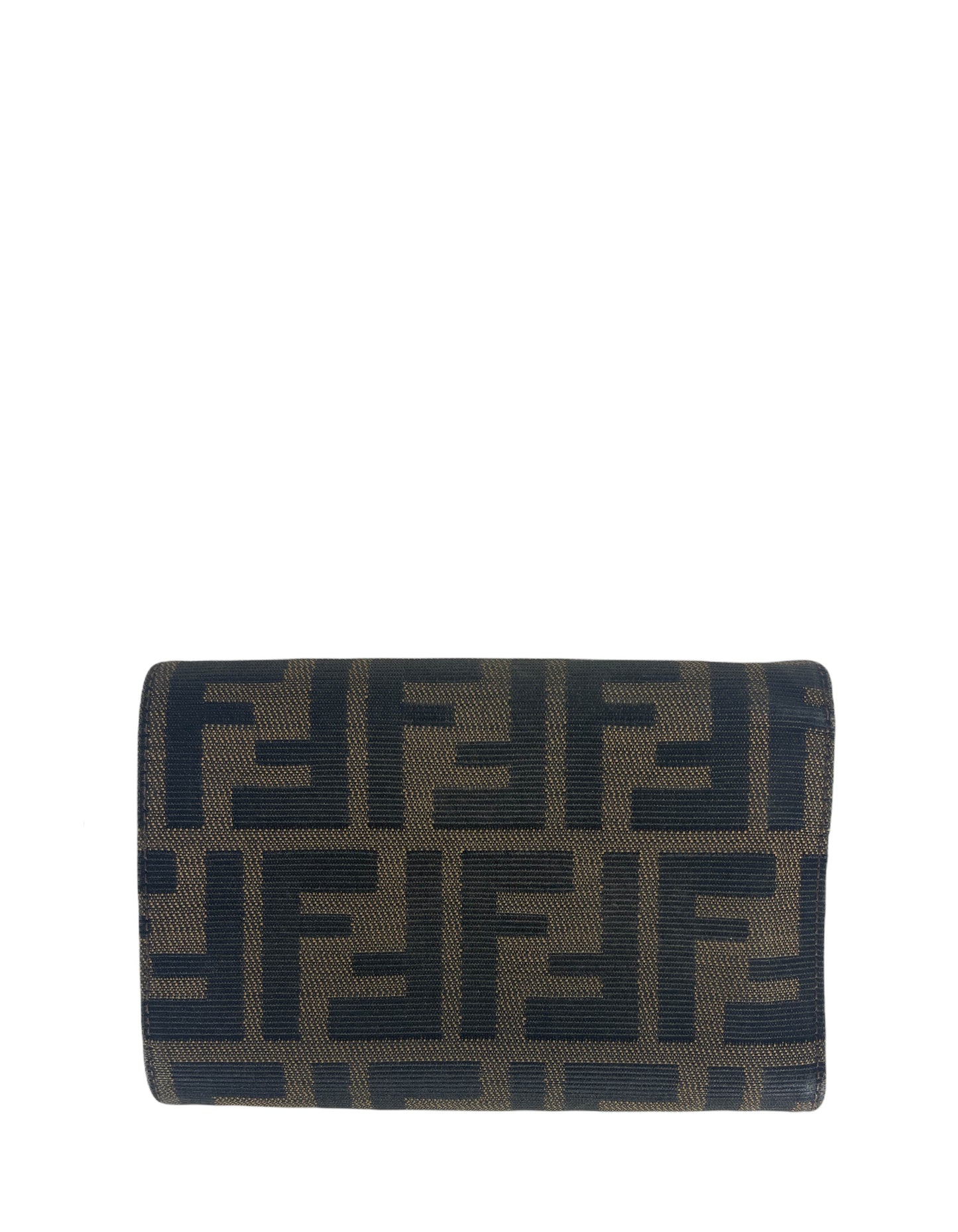 Fendi Tobacco Brown Zucca Logo Monogram Wallet