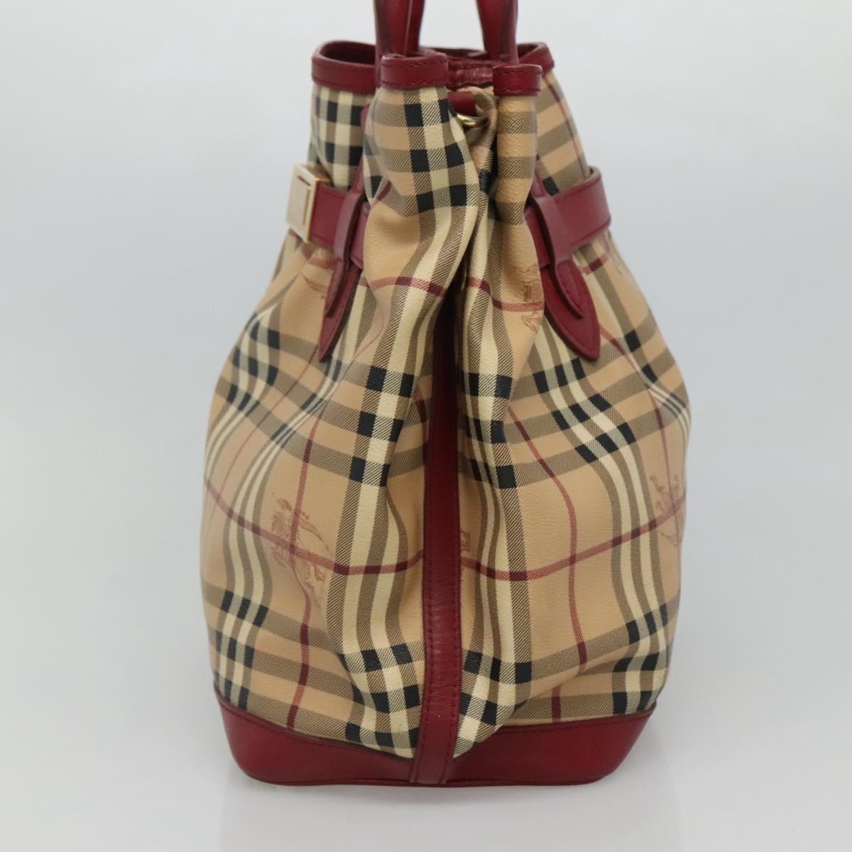 Burberry Haymarket Beige Canvas Handbag ( )