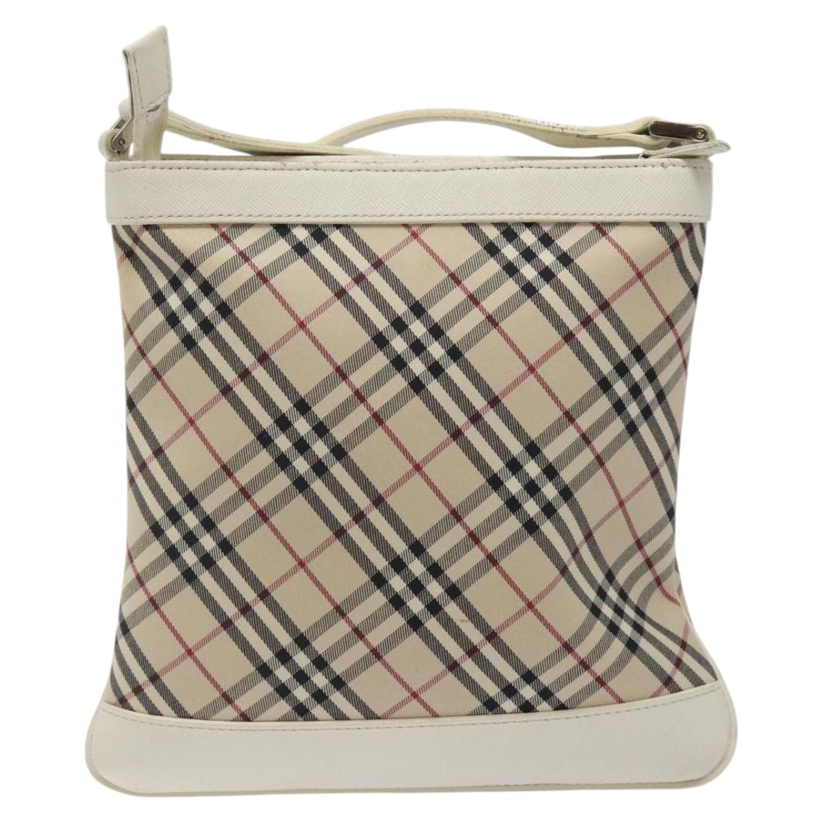 Burberry Nova Check Beige Canvas Shoulder Bag ( )