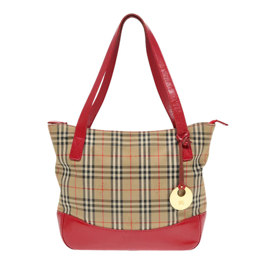 Burberry Nova Check Beige Canvas Tote Bag ( )