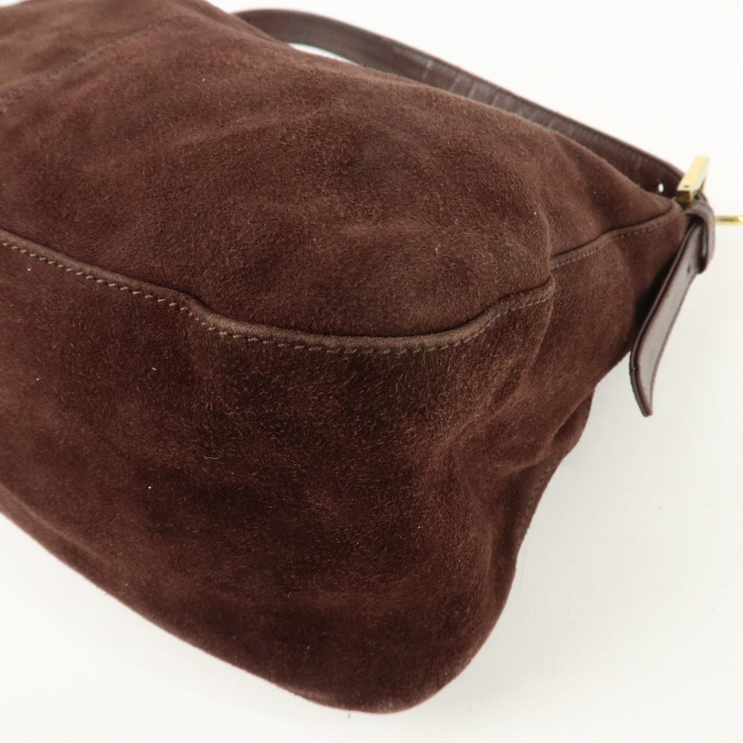 FENDI Suede Leather Shoulder Bag Hand Bag Brown 26426
