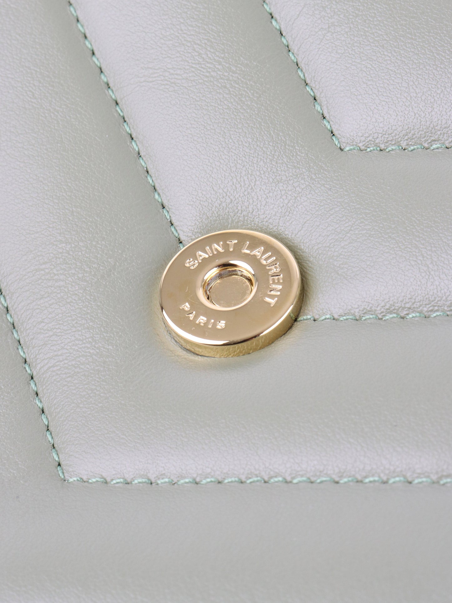 Saint Laurent Light Sage Small Loulou Bag.