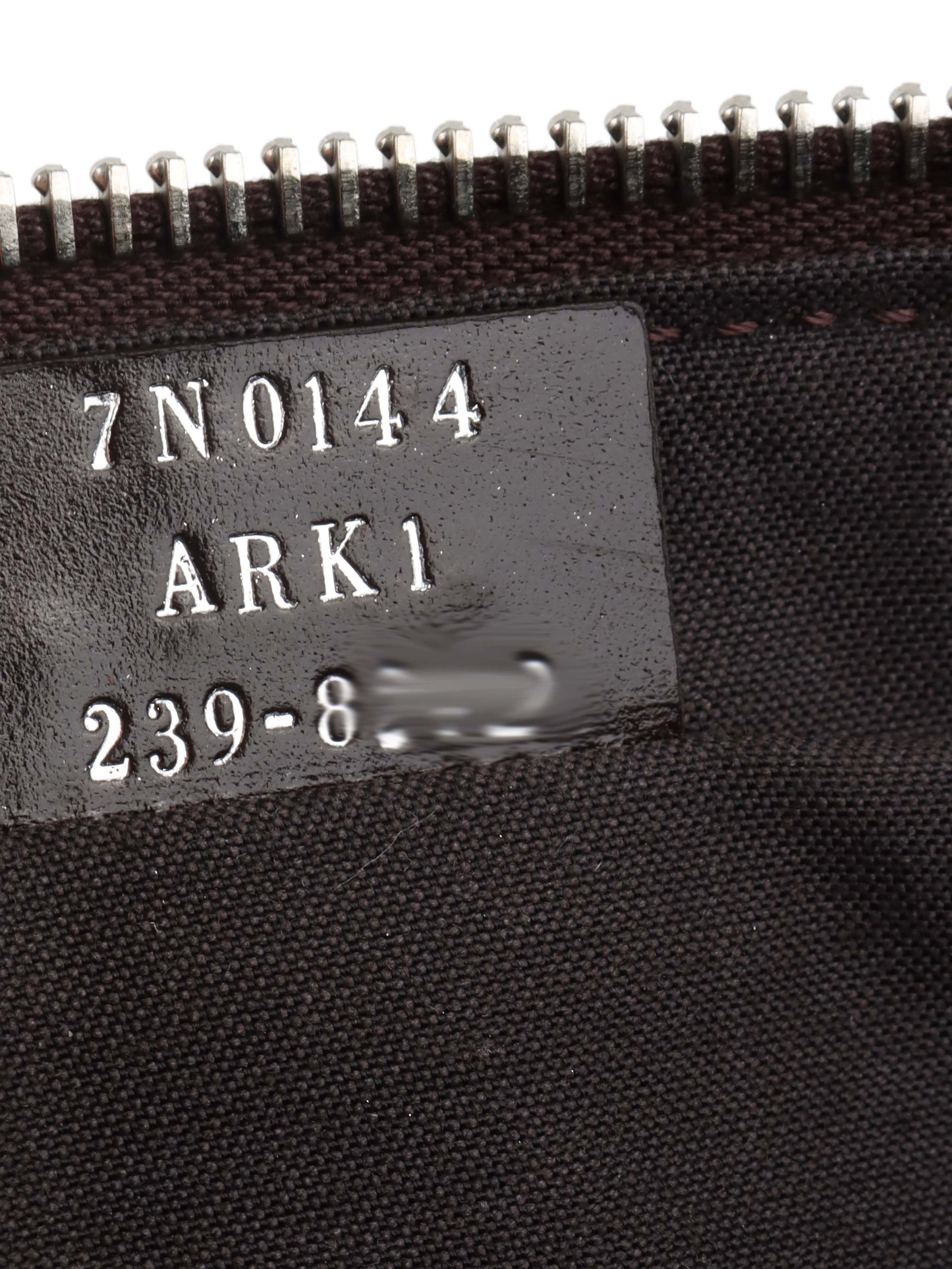 Fendi Brown Logo Fabric Shoulder Bag.
