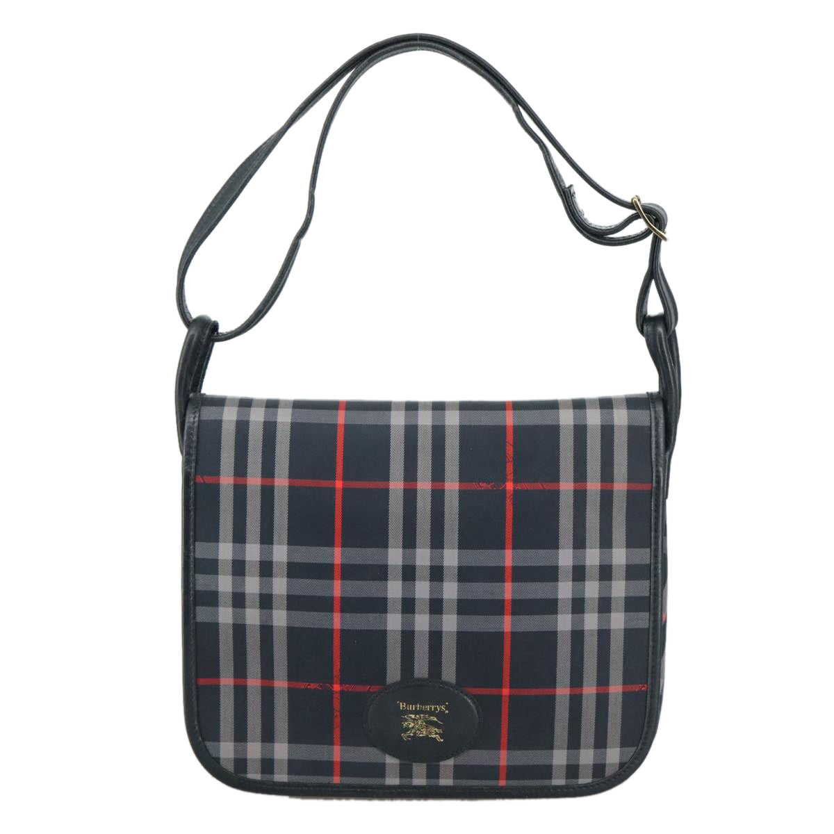 Burberry Navy Canvas Shoulder Bag ( )