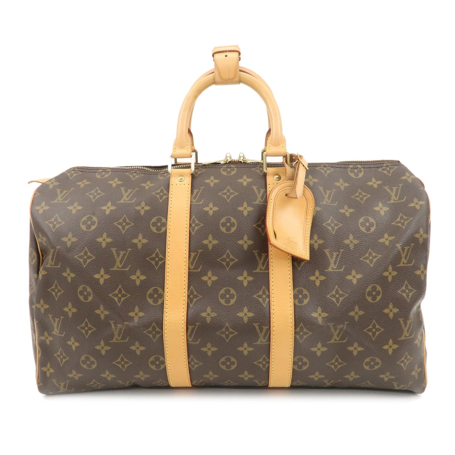 Louis Vuitton Monogram Keep All 45 Boston Bag Brown M41428