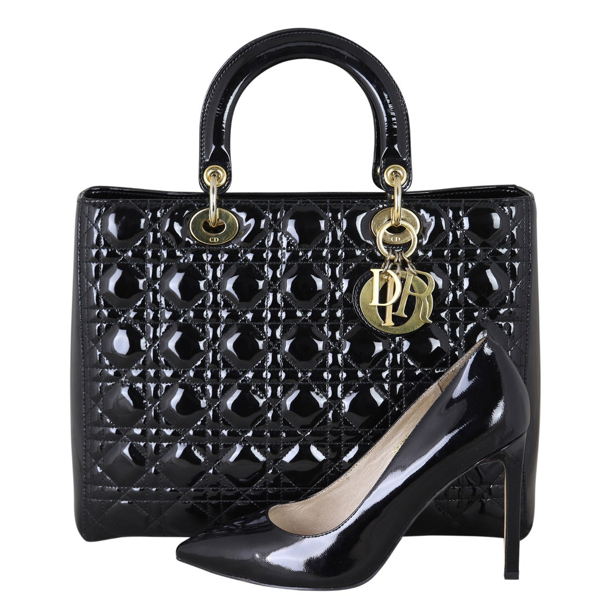 Dior Lady Dior Large Patent