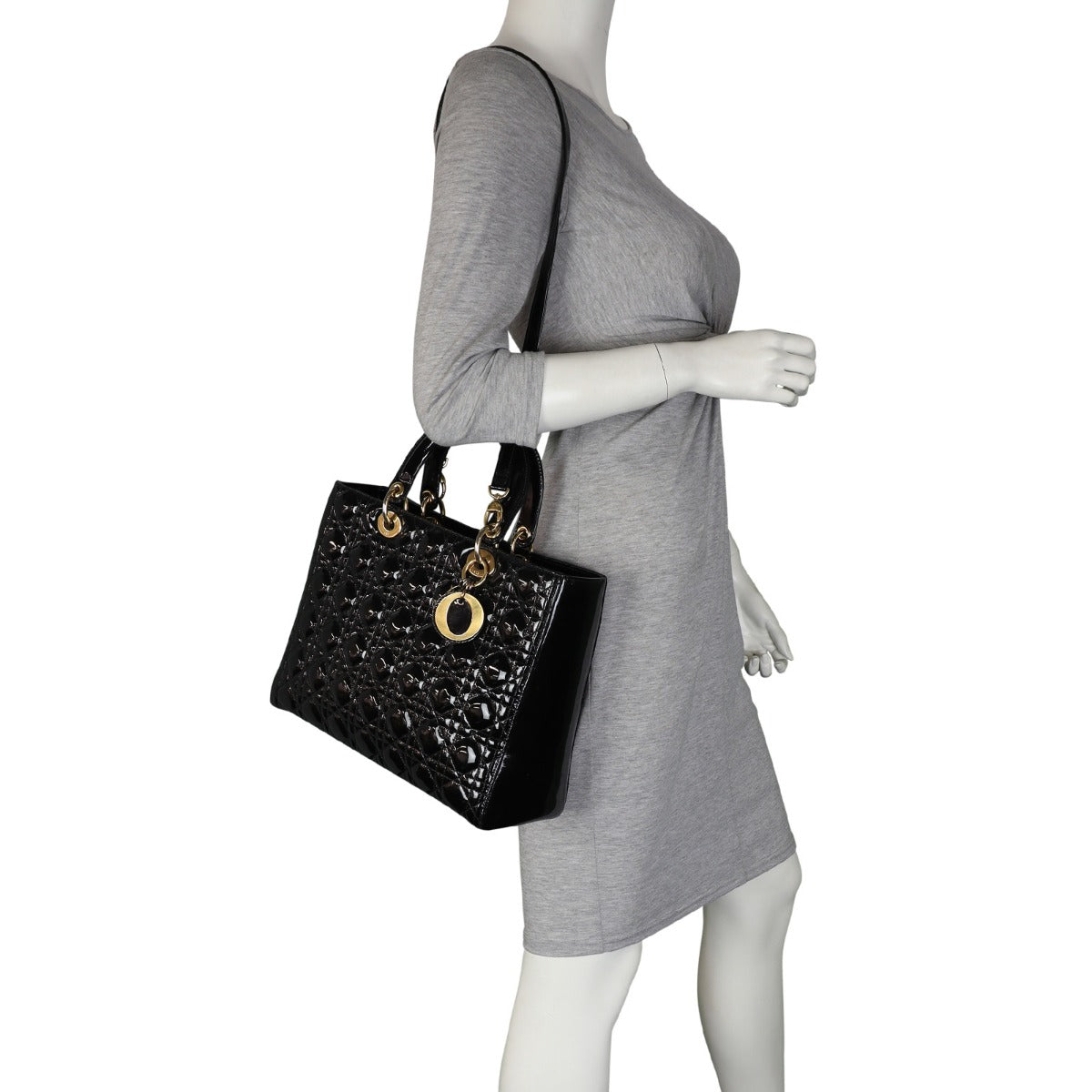 Dior Lady Dior Large Patent