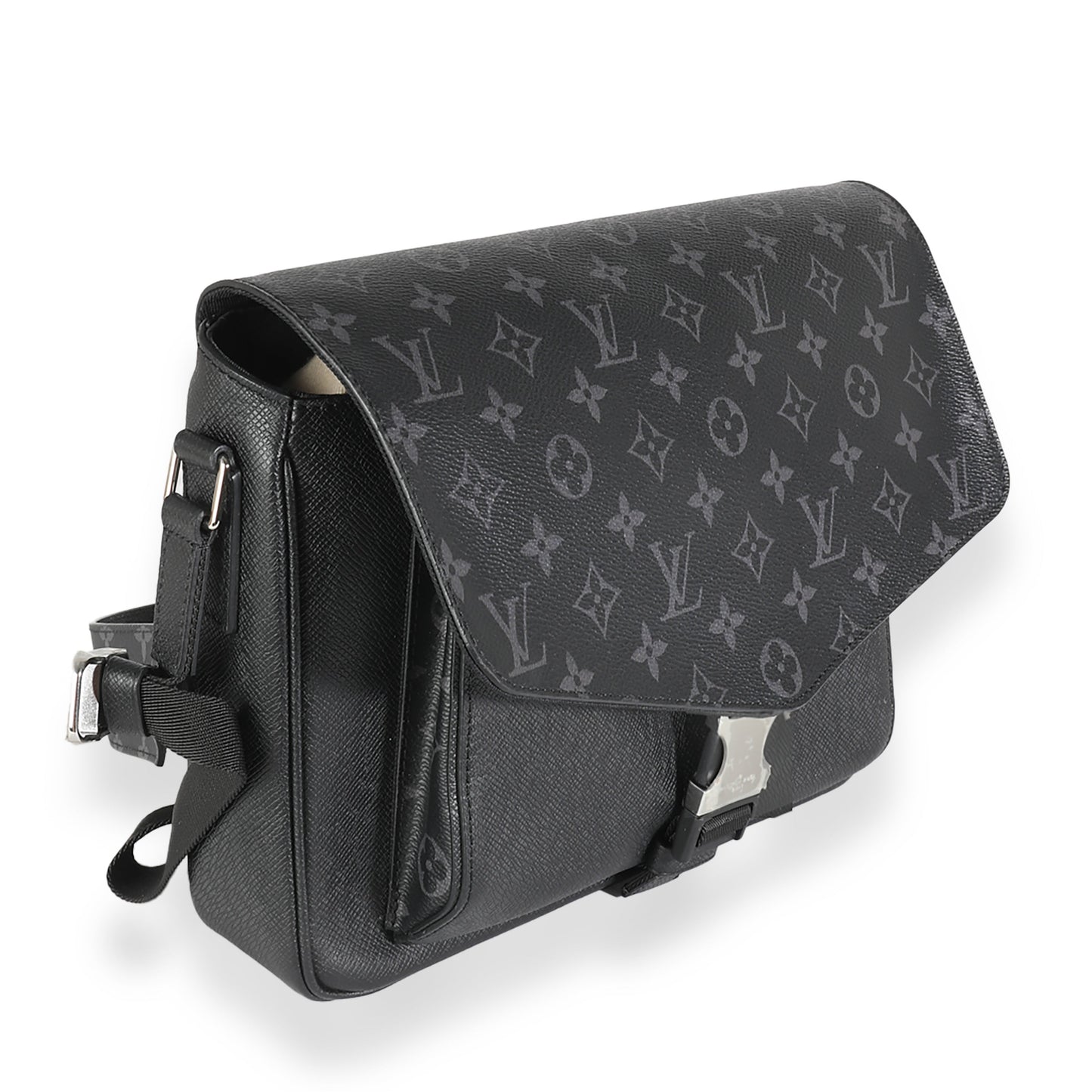 Louis Vuitton Black Taigarama Monogram Eclipse Outdoor Flap Messenger