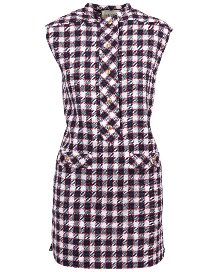 Gucci Check Tweed Tunic Dress