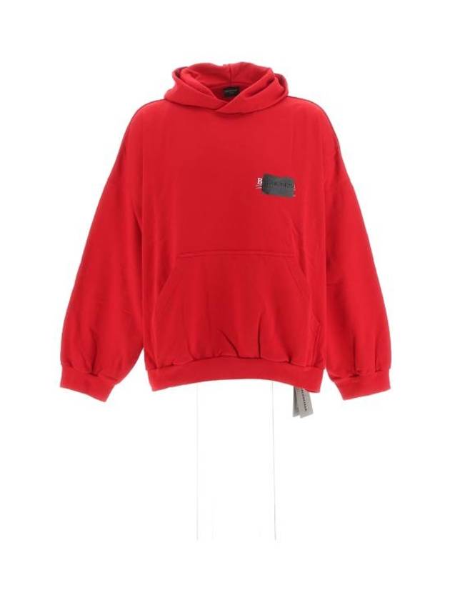 Luxury Balenciaga Trending 2026 Logo Tape Hoodie Red