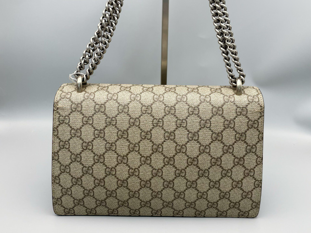 Gucci Dionysus Top Handle Chain Bag Gg Coated Canvas Beige Canvas Shoulder Bag Bag ( )