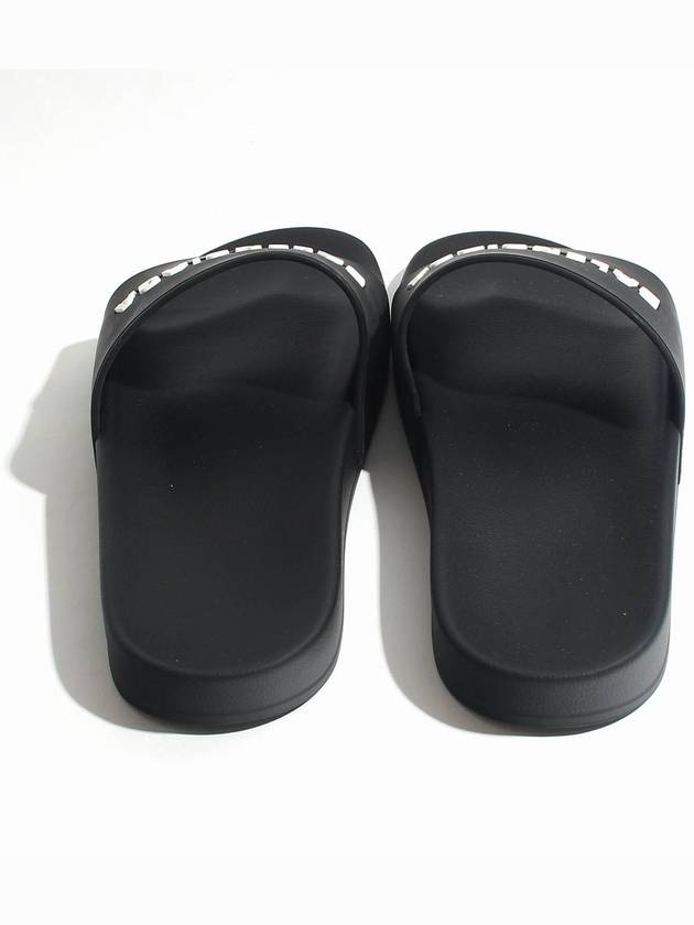 Luxury Balenciaga Trending 2026 Men's Logo Full Slippers Black